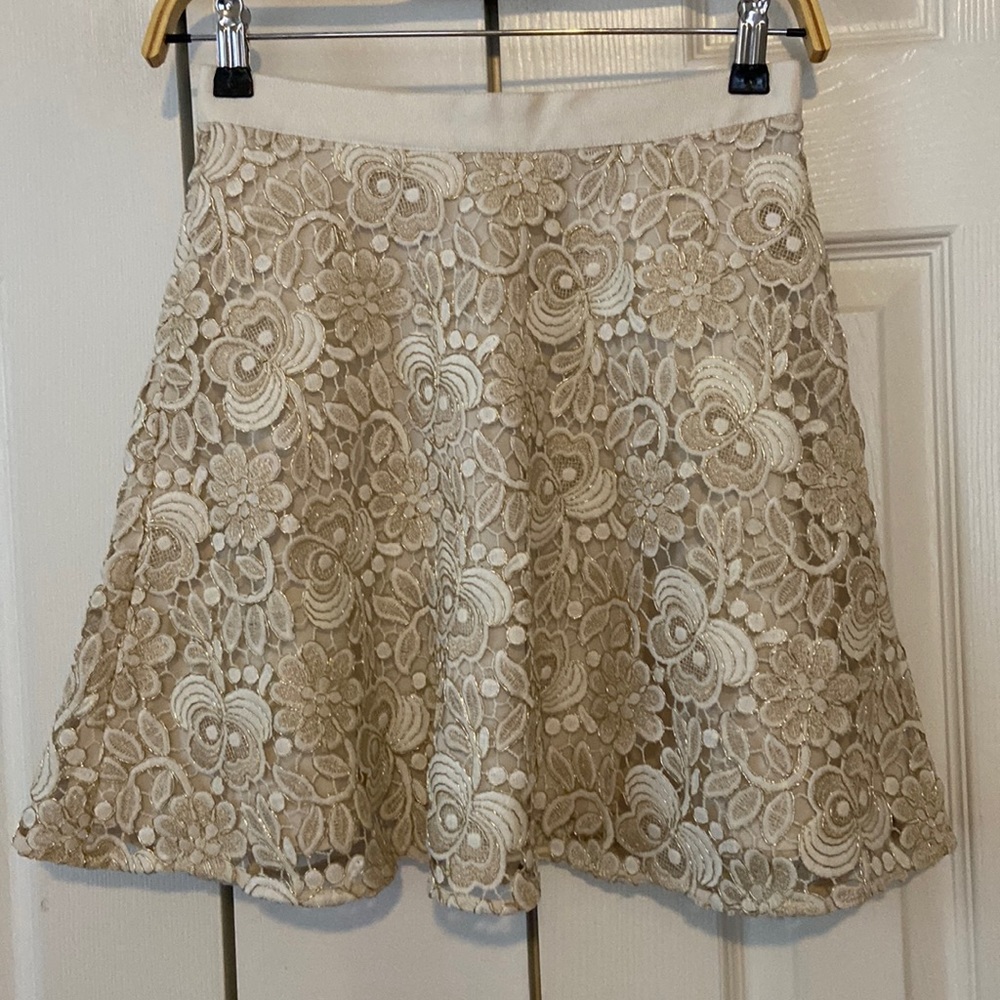 Club Monaco flared lace Clodia skirt 00